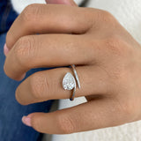 Promise Ring 1 ct TCW , Solid Gold 14k