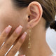 Diamond Threader Earrings 0.8 ct Yellow Gold