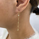 Diamond Threader Earrings 0.8 ct Yellow Gold