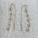 Diamond Threader Earrings 0.8 ct Rose Gold