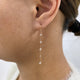 Diamond Threader Earrings 0.8 ct Rose Gold
