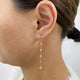 Diamond Threader Earrings 0.8 ct Rose Gold
