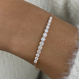 Diamond Bar Bracelet 6.7 ct Rose Gold