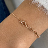 Diamond Bar Bracelet 6.7 ct Rose Gold