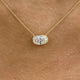 Diamond Pendant Necklace 5 ct Yellow Gold
