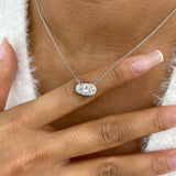 Diamond Pendant Necklace 5 ct White Gold