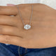 Diamond Pendant Necklace 5 ct White Gold