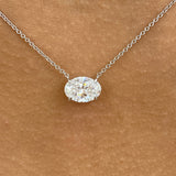 Diamond Pendant Necklace 5 ct White Gold
