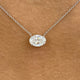 Diamond Pendant Necklace 5 ct White Gold