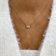 Radiant Pendant Necklace 1ct TCW, Rose Gold 14K