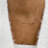 Radiant Pendant Necklace 1ct TCW, Rose Gold 14K