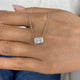 Diamond Pendant Necklace 1.5 ct White Gold
