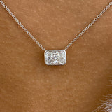 Diamond Pendant Necklace 1.5 ct White Gold