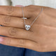 Diamond Pendant Necklace 5 ct White Gold