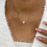 Diamond Pendant Necklace 5 ct White Gold