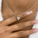 Diamond Pendant Necklace 5 ct White Gold