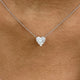 Diamond Pendant Necklace 5 ct White Gold