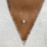 Diamond Pendant Necklace 2.5 ct White Gold