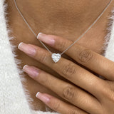Diamond Pendant Necklace 2.5 ct White Gold