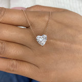 Diamond Pendant Necklace 3 ct Rose Gold