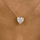 Diamond Pendant Necklace 3 ct Rose Gold