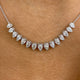 Diamond Pendant Necklace 2.8 ct White Gold