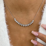 Diamond Pendant Necklace 2.8 ct White Gold