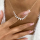 Diamond Charm Necklace 2.9 ct Rose Gold