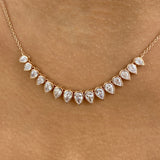 Diamond Charm Necklace 2.9 ct Rose Gold