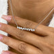 Diamond Bar Necklace 1.2 ct White Gold