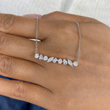 Diamond Bar Necklace 1.2 ct White Gold