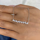 Diamond Bar Necklace 1.2 ct White Gold