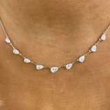 Diamond Link Necklace 2 ct White Gold