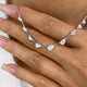 Diamond Link Necklace 2 ct White Gold