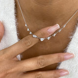 Diamond Link Necklace 2 ct White Gold