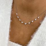 Diamond Link Necklace 2 ct White Gold
