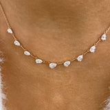 Diamond Link Necklace 2 ct Rose Gold
