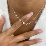 Diamond Link Necklace 2 ct Rose Gold