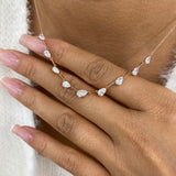 Diamond Link Necklace 2 ct Rose Gold
