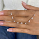 Diamond Link Necklace 2 ct Rose Gold