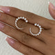 Diamond Half Hoop Earrings 1.9 ct Rose Gold