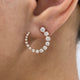 Diamond Half Hoop Earrings 1.9 ct Rose Gold