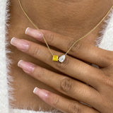 Diamond Pendant Necklace 1.7 ct Yellow Gold