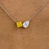 Diamond Pendant Necklace 1.6 ct White Gold