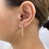 Diamond Dangle Earrings 1.9 ct White Gold