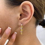 Diamond Dangle Earrings 1.9 ct White Gold