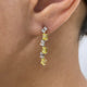Diamond Dangle Earrings 1.9 ct White Gold