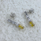 Diamond Dangle Earrings 3 ct White Gold