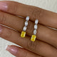 Diamond Dangle Earrings 3 ct White Gold