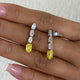 Diamond Dangle Earrings 3 ct White Gold